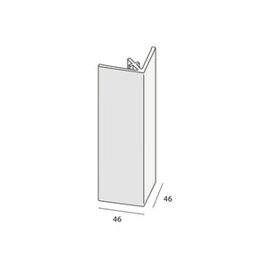 Uitw. rechthoekprofiel Keralit 46x46mm