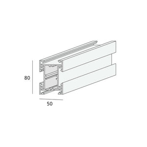 Twinson Aluminium balk 80x50mm